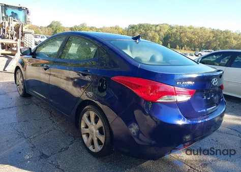 2012 Hyundai Elantra Limited z USA, uszkodzony, nr VIN 5NPDH4AE9CH093975